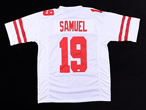 Deebo Samuel San Fransico 49ers חתום על חתימה מותאמת אישית Jersey White JSA היה עד מוסמך