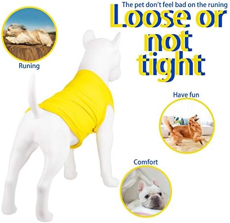 4 חתיכות כלב חולצות סוודר רך ריק גור חולצה כלבים קטנים צבעוני מוצק לחיות מחמד קיץ בגדים אדום צהוב כחול