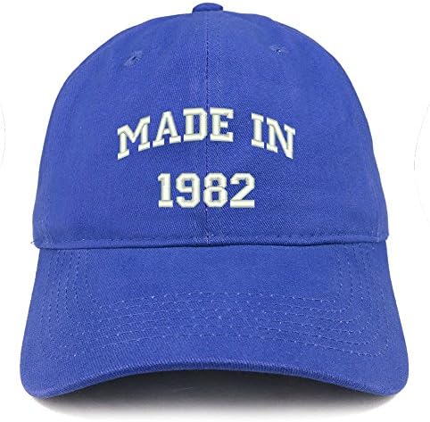 טרנדי הלבשה חנות תוצרת 1982 טקסט רקום 41 יום הולדת מוברש כותנה כובע