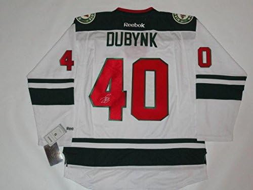 Devan Dubnyk החתום על ראש ממשלת ריבוק מינסוטה ג'רזי, הוכחה מורשית PSA COA - חתימה גופיות NHL