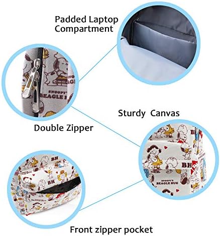 פינקס סנופי לבן בד מזדמן יום עם 15 בתא אחסון למחשב נייד