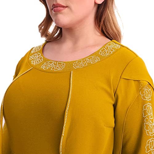 נשים 2023 ליידי סריגה אלגנטית שמלת קייפ בתוספת הדפסת אופנה בגודל שמלת משי של שרוול חצי שרוול