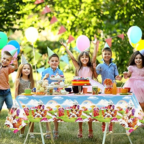 3 חתיכות קנדילנד מפות יום הולדת גלידת שולחן מכסה קישוטי שולחן מסיבת ממתקים מתוקים לילדים בנות בנים מסיבת