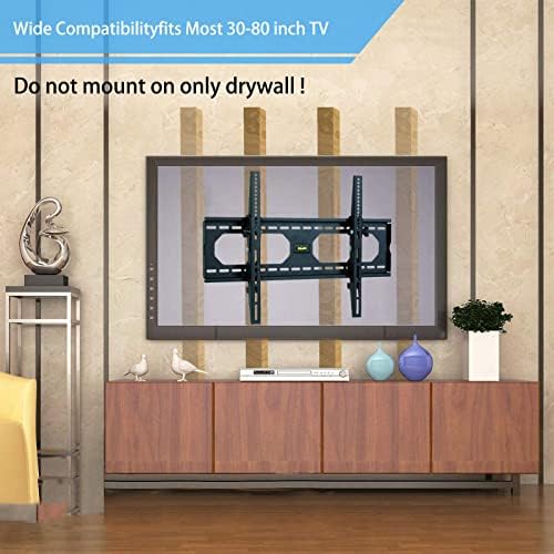 WKLSRHBD הטיה טלוויזיה קיר קיר, הרכבה על קיר טלוויזיה מתכווננת, הרכבה טלוויזיה לרוב הטלוויזיה 30-80
