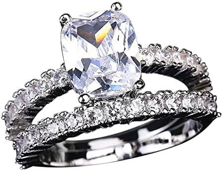 2023 מעודן מלא יהלומי טבעת סט לנשים אירוסין זירקון טבעת תכשיטי מתנות כישוף טבעות